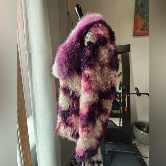 🍇 😍Dreamy Mongolian Wool & Fox Fur Jacket 😍🍇 - Picture 2 of 11